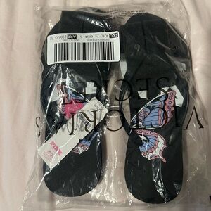 PINK Victoria Secret Butterfly Flip Flop Sandals